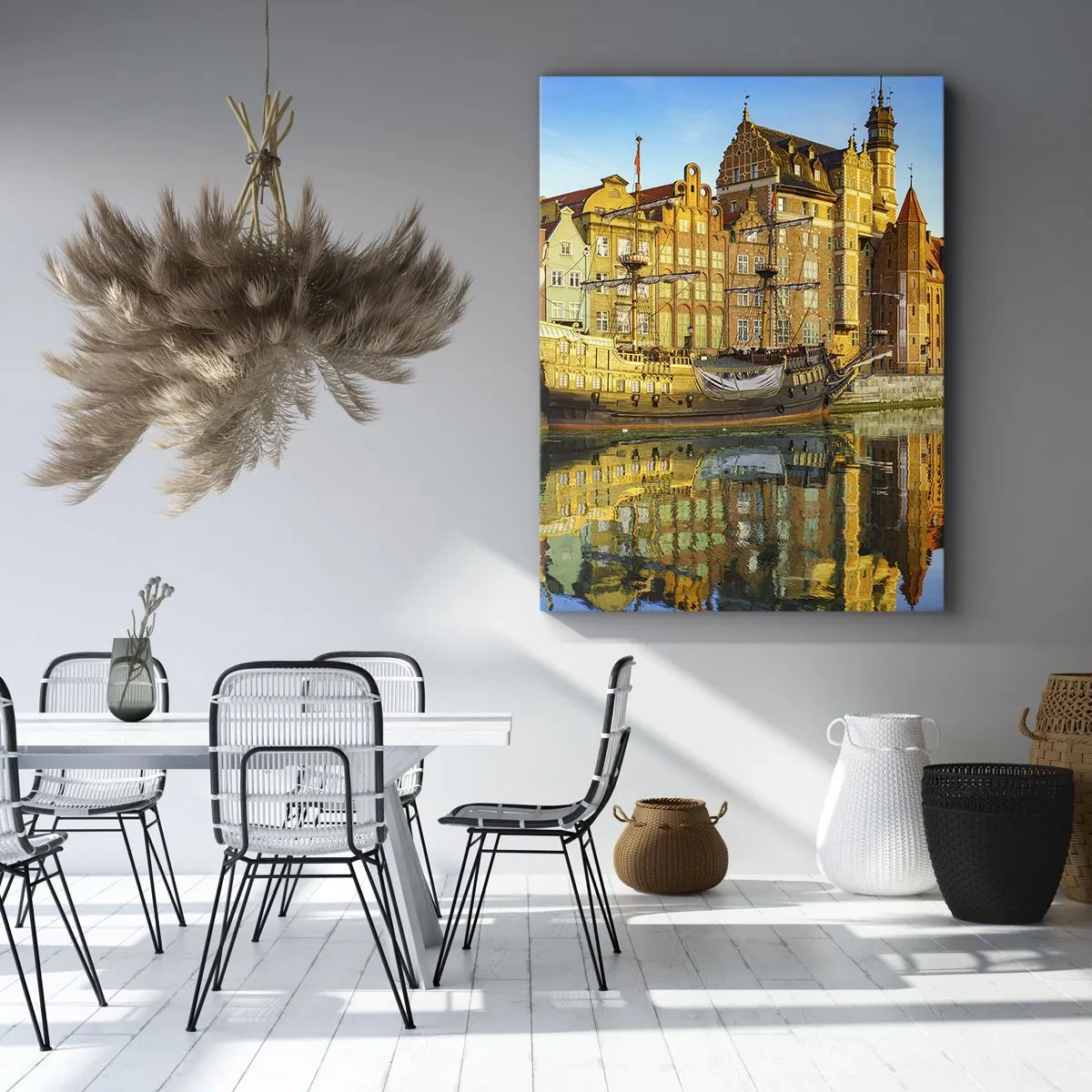 Lærredstryk - Billede på lærred - Et spejlbillede af fortiden - 50x70 cm