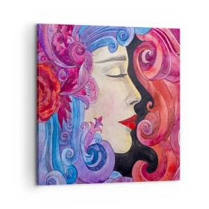 Lærredstryk - Billede på lærred - Art Nouveau er stadig i live - 60x60 cm