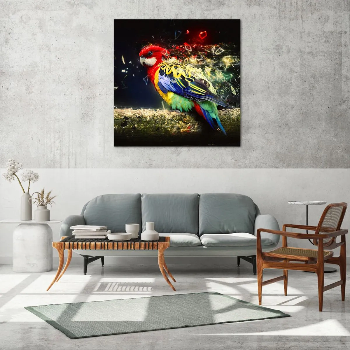 Billede på glas - Budbringeren af udstråling - 70x70 cm