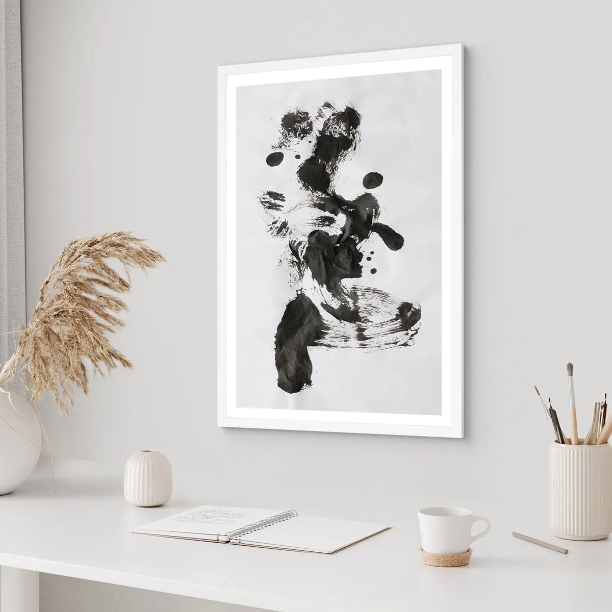 Plakat i hvid ramme - En metode i galskaben? - 61x91 cm