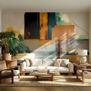 Fototapet Selvklæbende Deluxe Sticker - Abstraktion - lys og skygge - Abstraktion, Moderne, Stykke - 300x210 cm