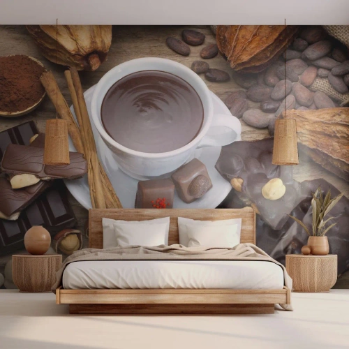 Fototapet Standard Eco - Fra en eventyrlig chokoladefabrik - Gastronomi, Chokolade, Kaffe - 400x280 cm