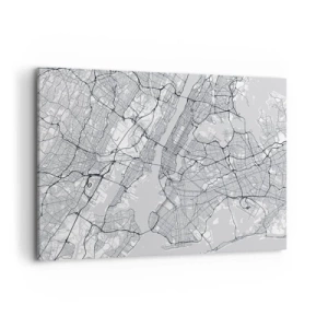 Lærredstryk - Billede på lærred - Anatomi af en storby - 100x70 cm