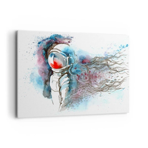 Lærredstryk - Billede på lærred - Alene med kosmos - 120x80 cm