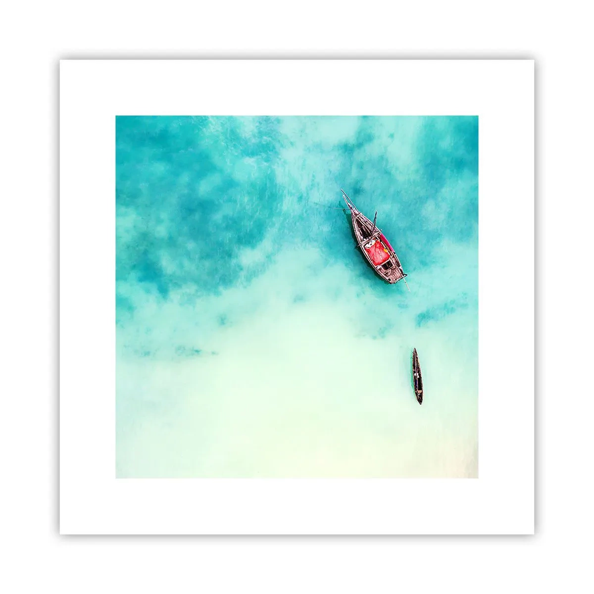 Plakat - For på Zanzibars strande, når det overskydende vand... - 30x30 cm