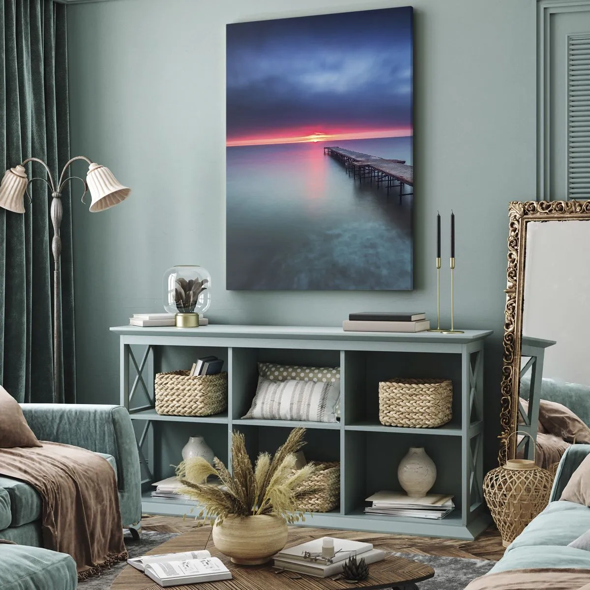 Lærredstryk - Billede på lærred - Mellem himmel og jord - 50x70 cm