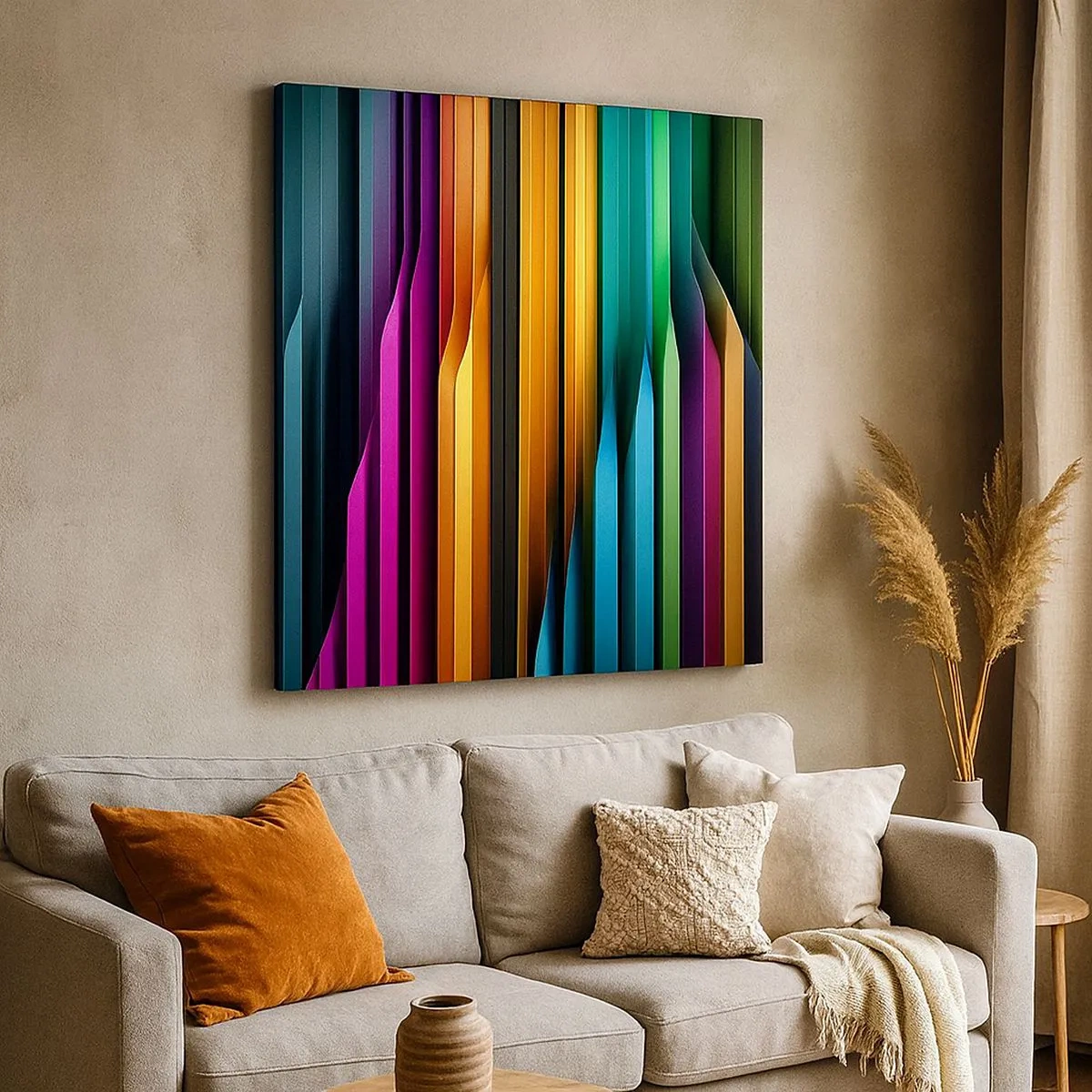 Lærredstryk - Billede på lærred - Lysende orgel - 30x30 cm