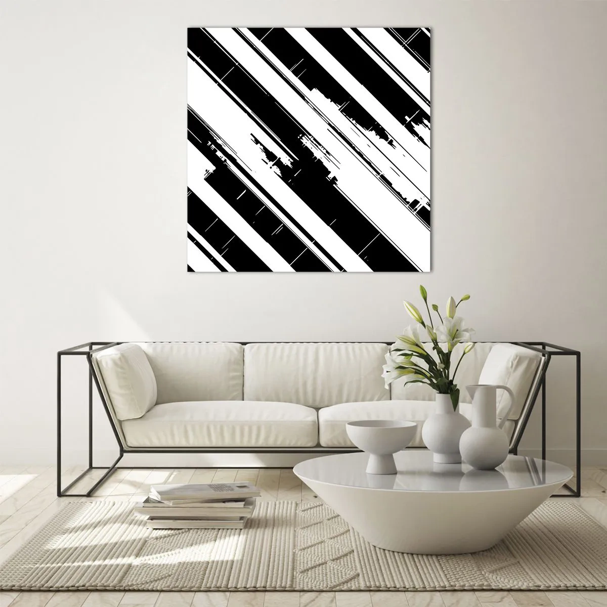 Billede på glas - Intens og dynamisk komposition - 50x50 cm