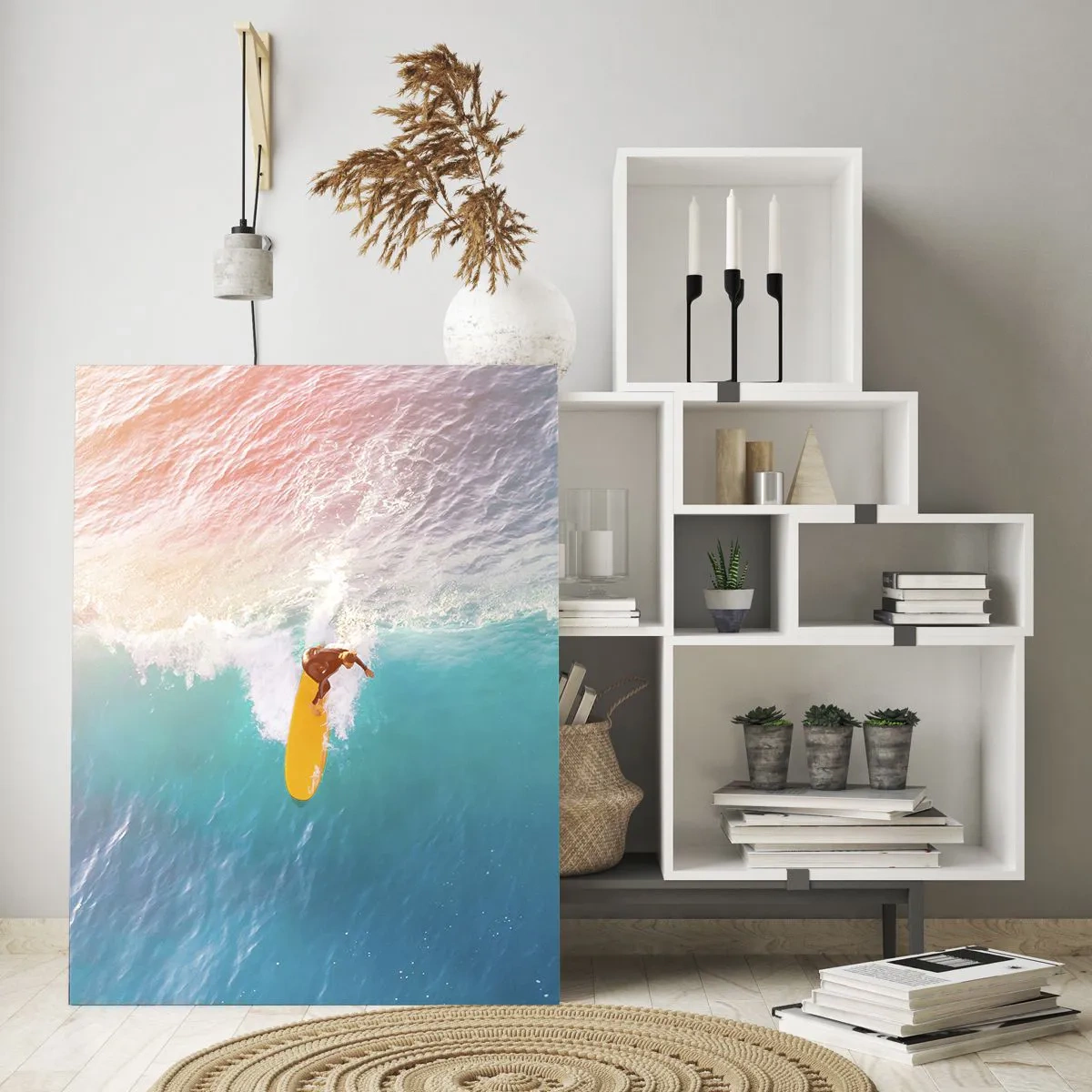 Billede på glas - Ocean rytter - 50x70 cm