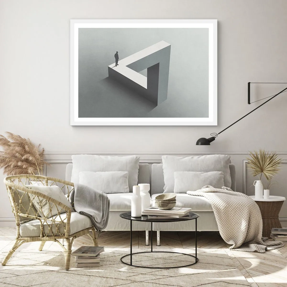 Plakat i hvid ramme - Og dog er det muligt - 100x70 cm