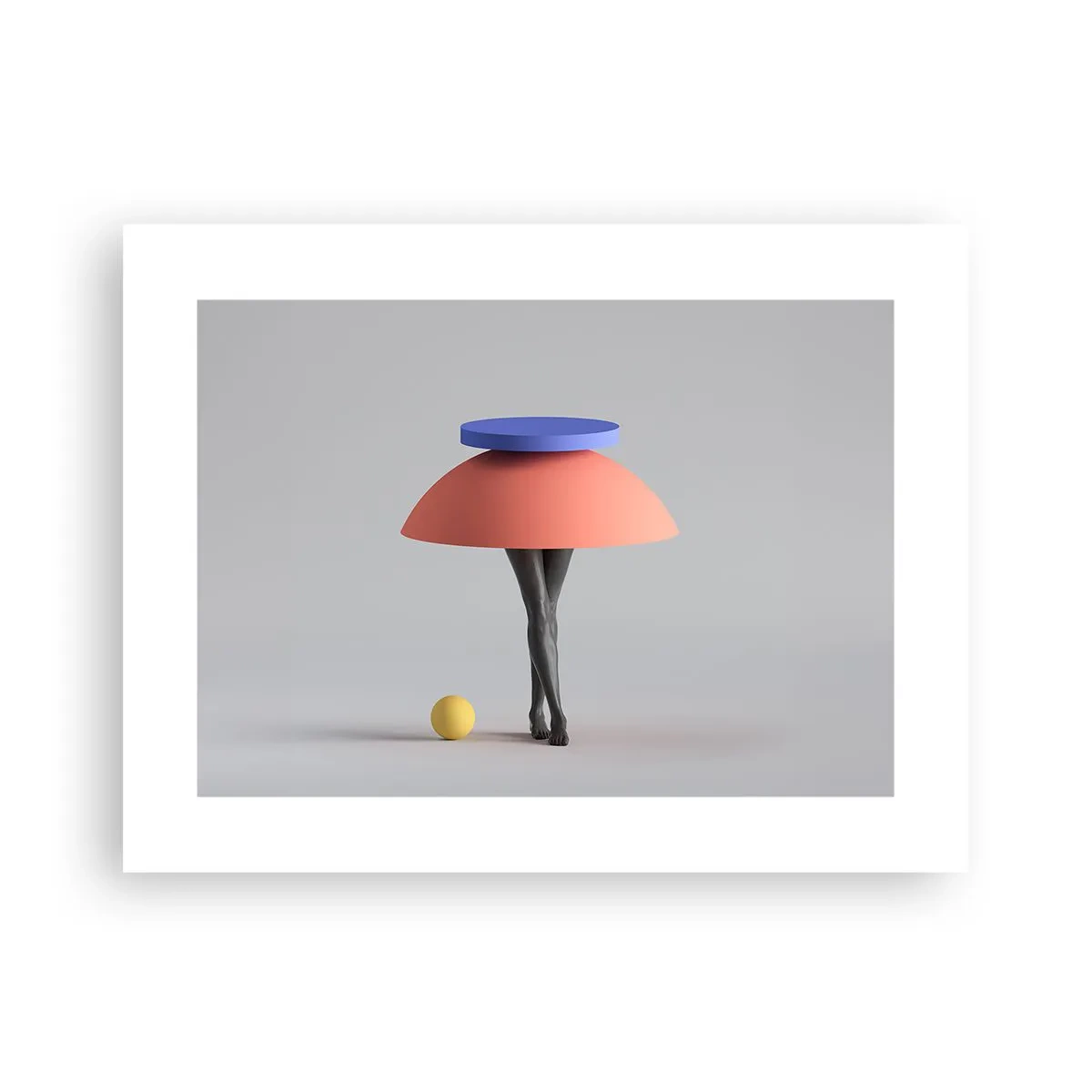 Plakat - Surrealistisk komposition - 40x30 cm