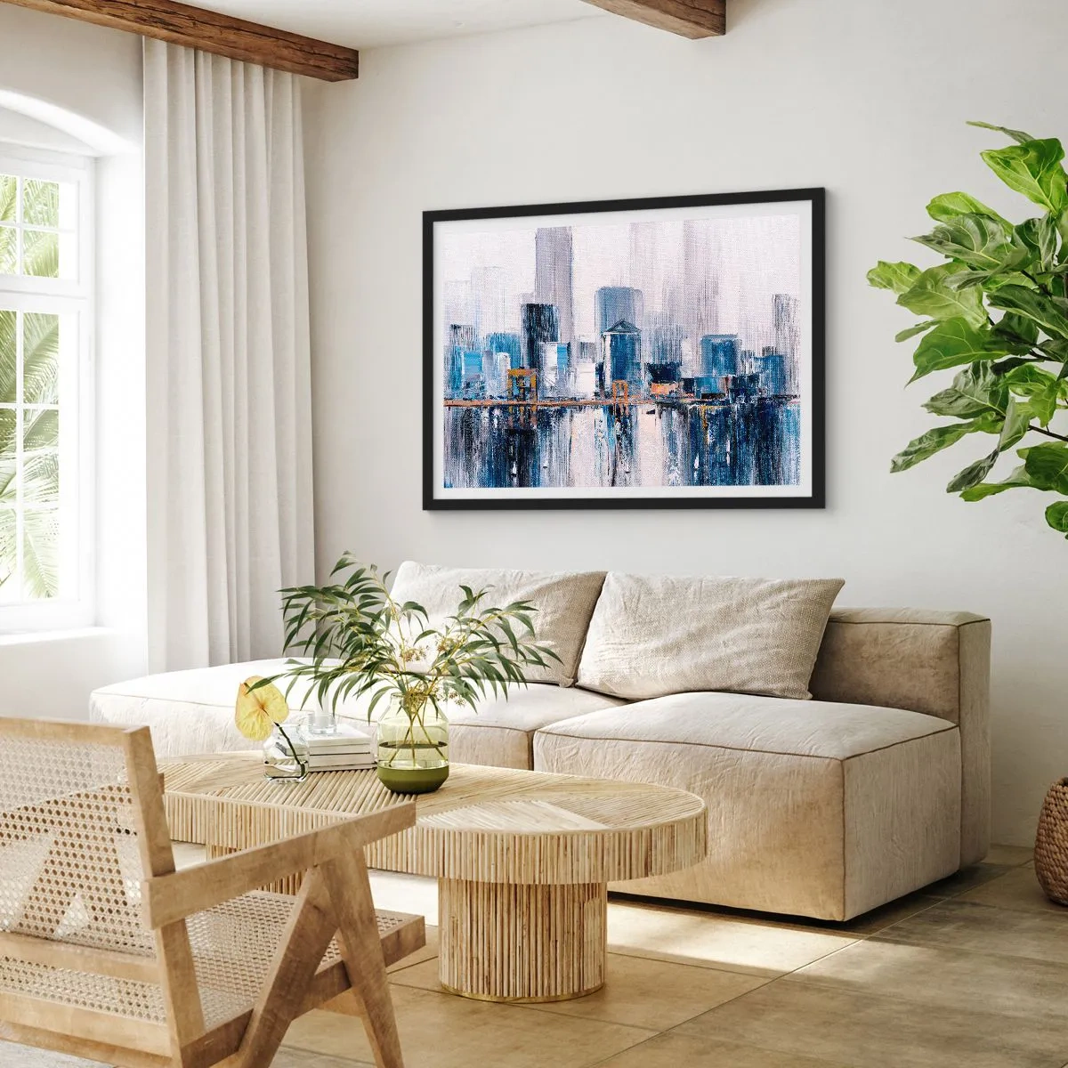 Plakat i sort ramme - Indtryk fra New York - 100x70 cm