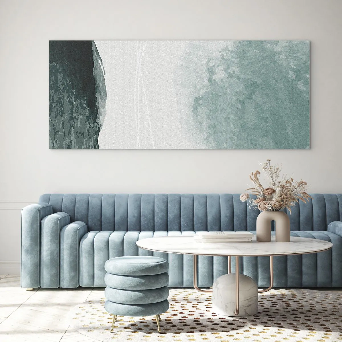 Billede på glas - Et møde med tåge - 90x30 cm