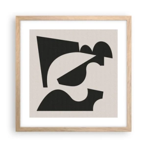 Plakat i ramme af lyst egetræ - Sammensæt din egen - 40x40 cm