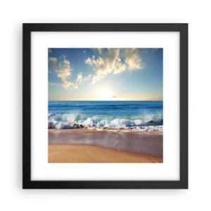 Plakat i sort ramme - Bevægelse og stilhed på samme tid - 30x30 cm