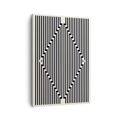 Lærredstryk - Billede på lærred - Geometrisk illusion - 50x70 cm