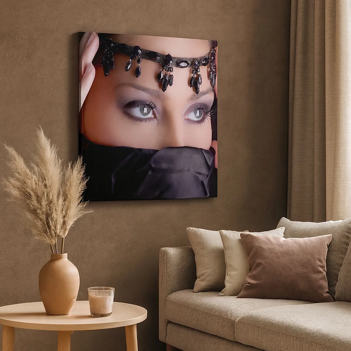 Lærredstryk - Billede på lærred - Orientalsk fristende mysterium - 30x30 cm