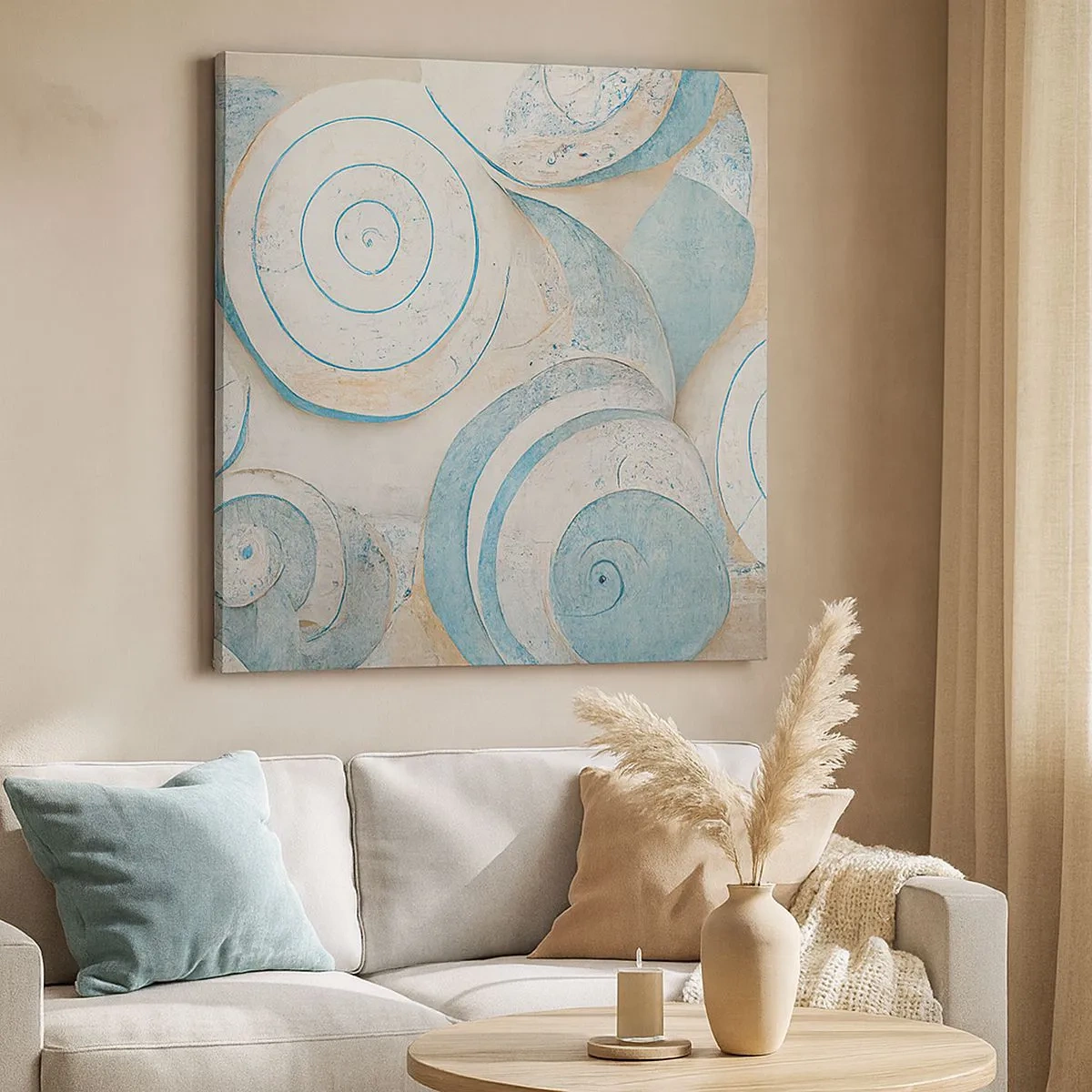 Lærredstryk - Billede på lærred - Hvad gemmer skallen på? - 30x30 cm