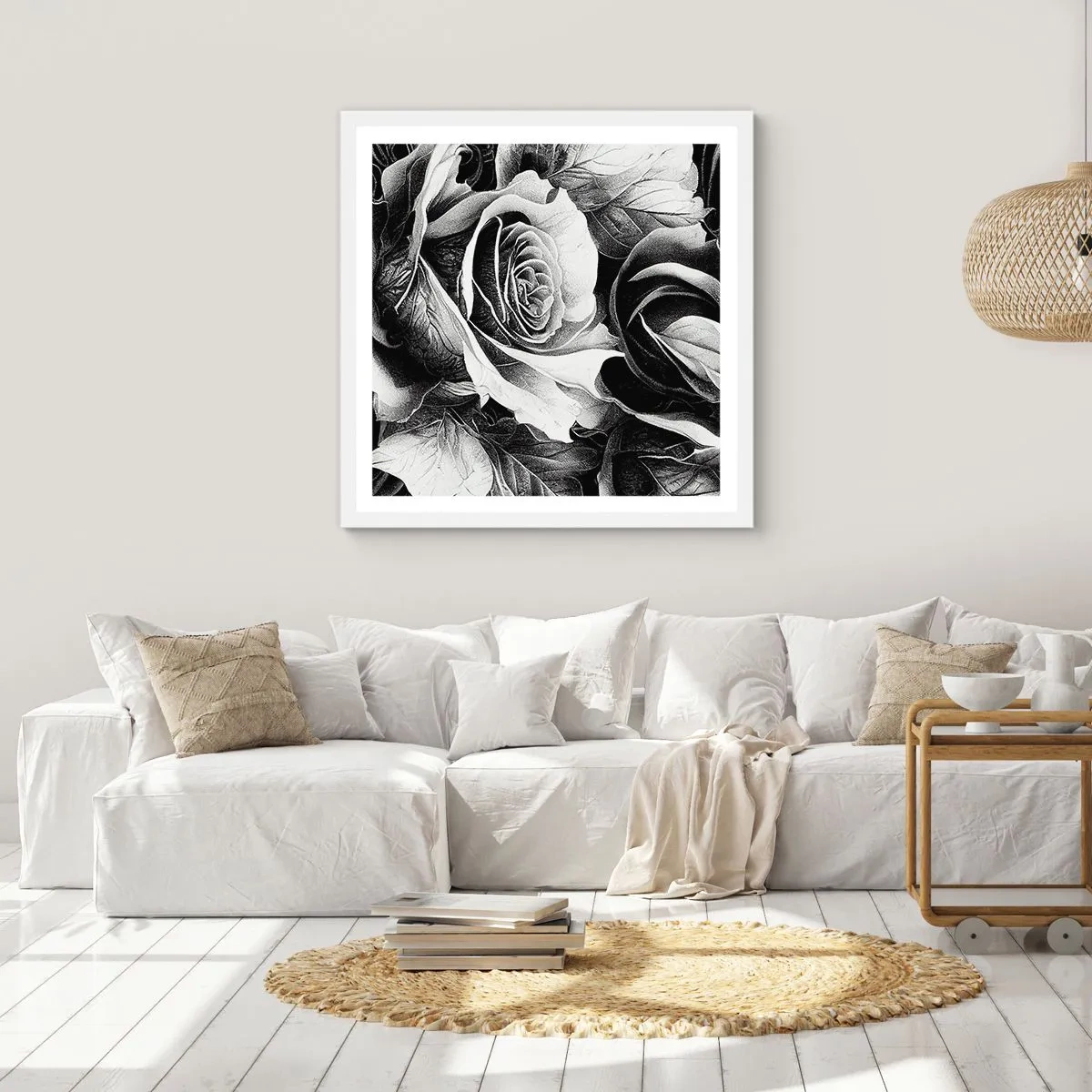 Plakat i hvid ramme - Altid dronning - 40x40 cm