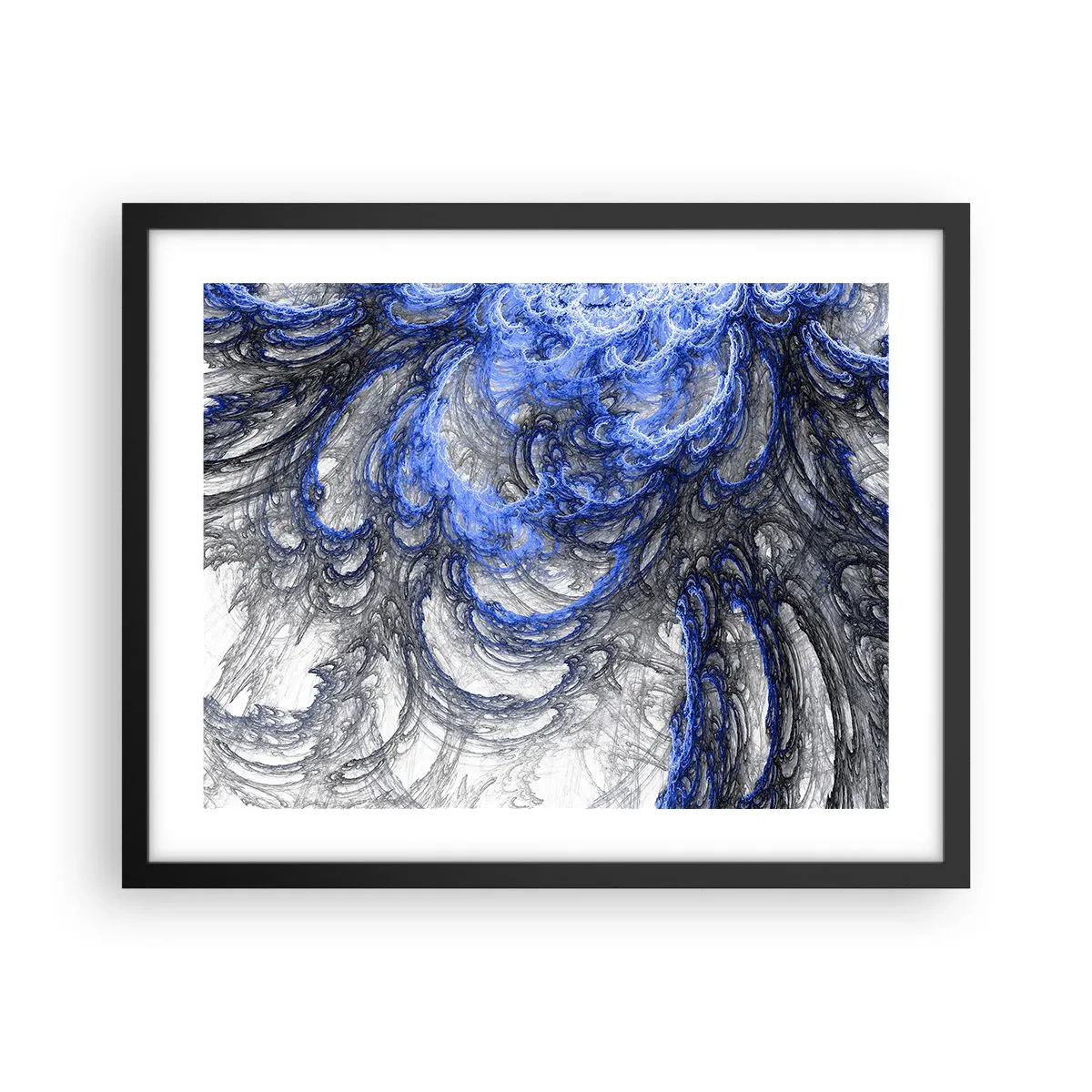 Plakat i sort ramme - En bølges fødsel - 50x40 cm