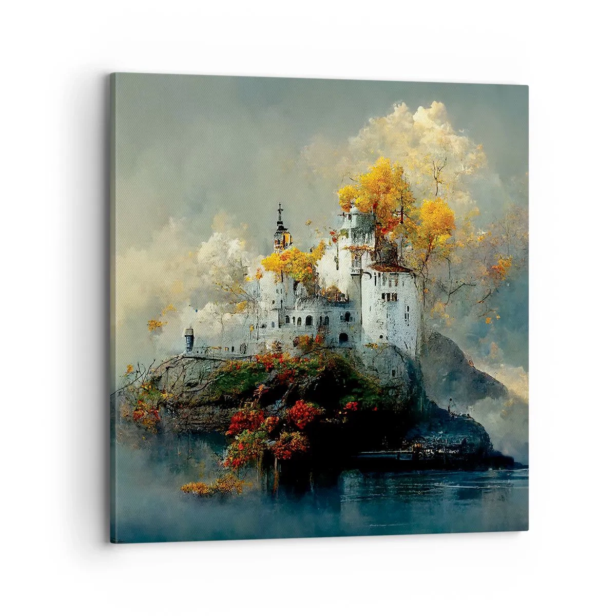 Lærredstryk - Billede på lærred - Begyndelsen på en romantisk historie - 70x70 cm