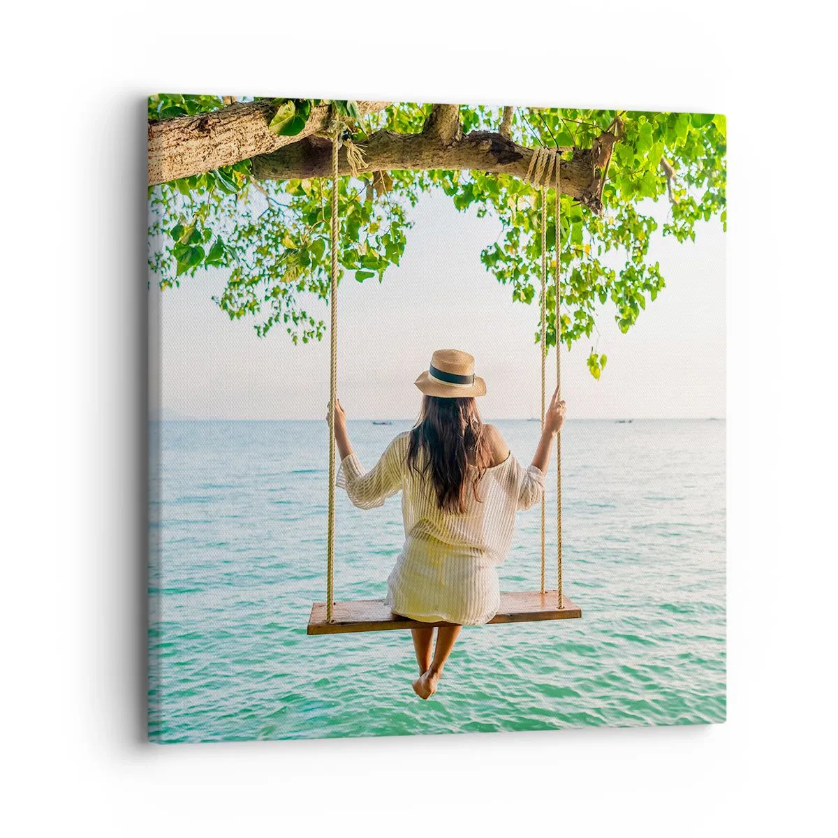 Lærredstryk - Billede på lærred - Livet er smukt - 30x30 cm