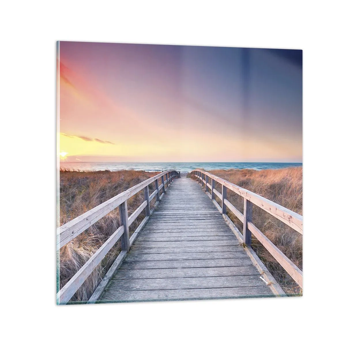 Billede på glas - Baltisk aften aura - 70x70 cm