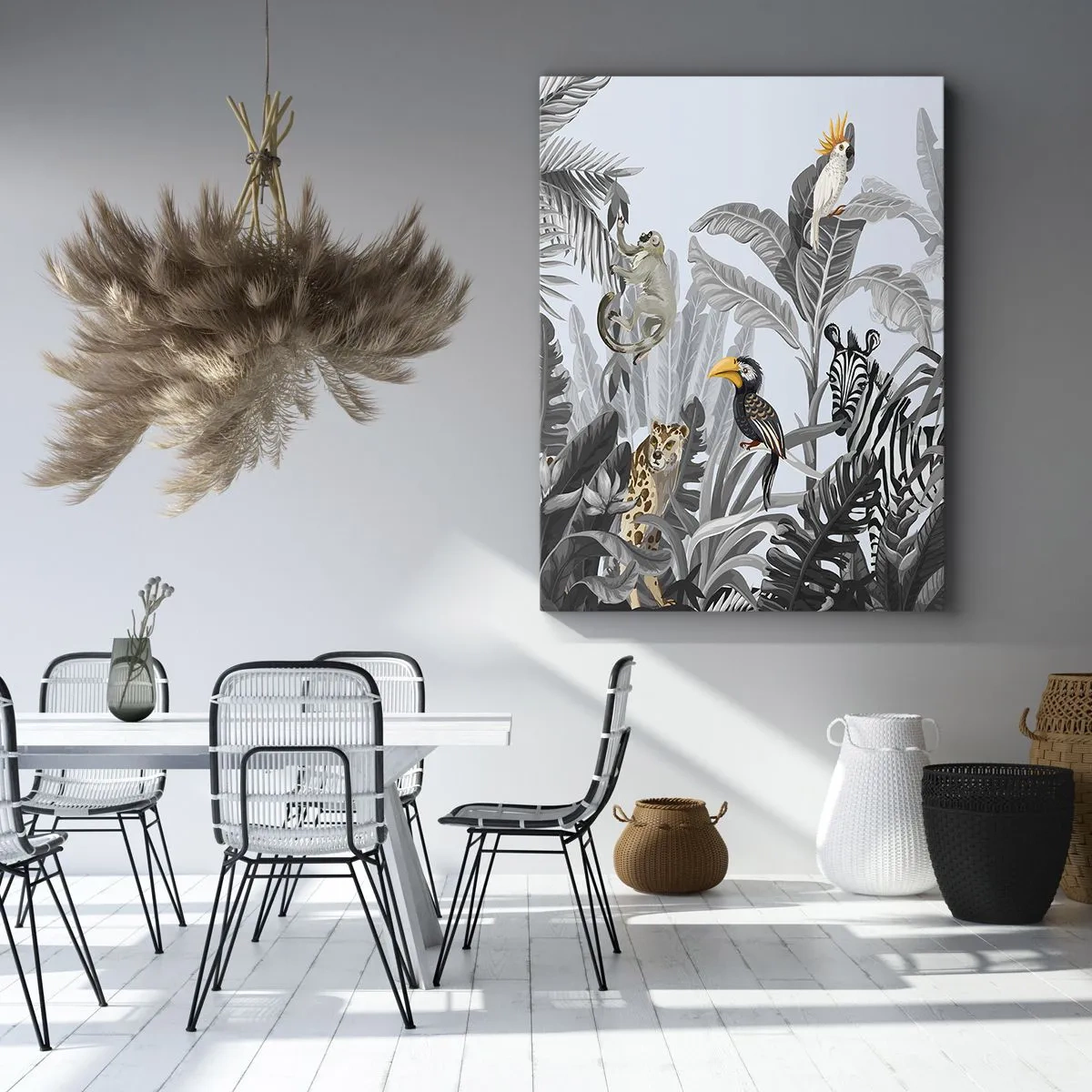 Lærredstryk - Billede på lærred - En afrikansk fabel - 50x70 cm
