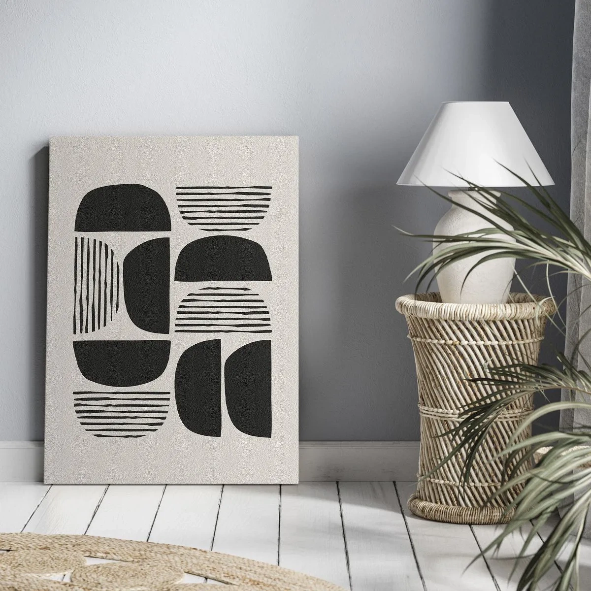 Lærredstryk - Billede på lærred - Halvhjertede arrangementer - 70x100 cm