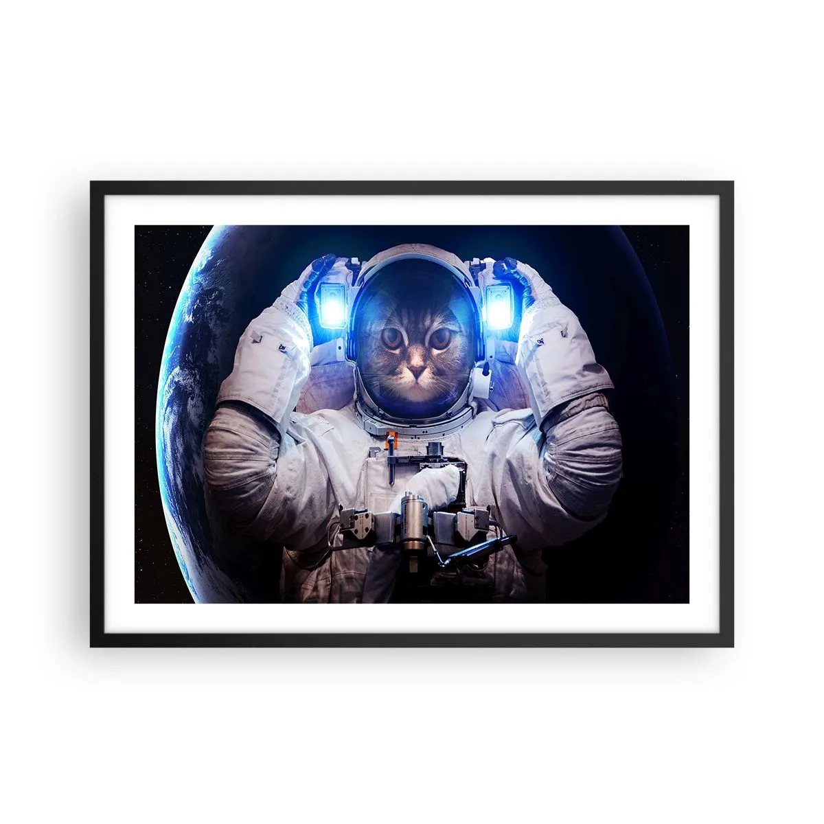 Plakat i sort ramme - Houston, I har et problem - 70x50 cm