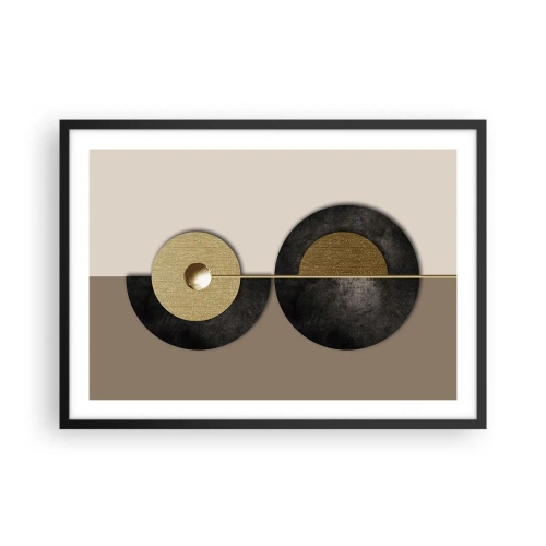 Plakat i sort ramme - Variationer omkring en cirkel - 70x50 cm