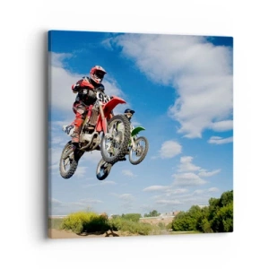 Lærredstryk - Billede på lærred - Himmelspring - 40x40 cm