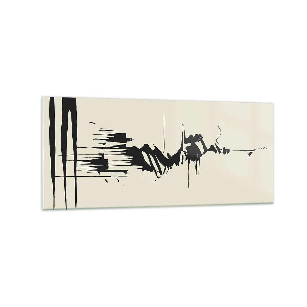 Billede på glas - Skyndsom abstraktion - 120x50 cm