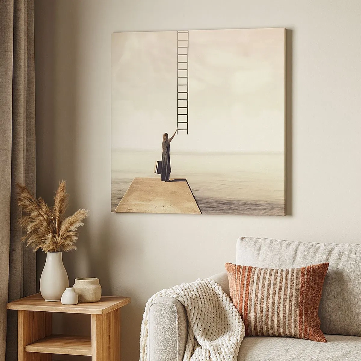 Lærredstryk - Billede på lærred - En magisk rejse - 30x30 cm