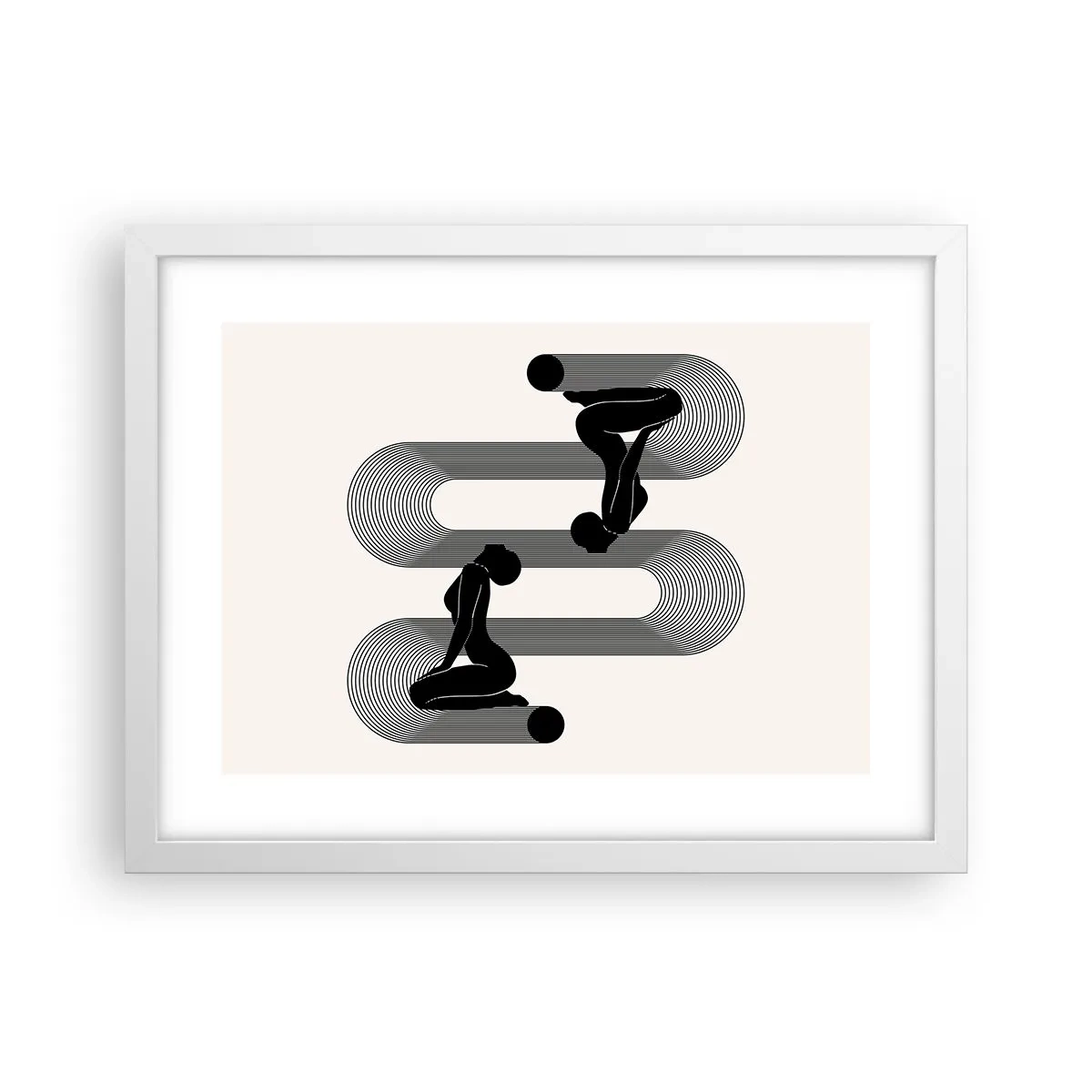Plakat i hvid ramme - Sensuel symmetri - 40x30 cm