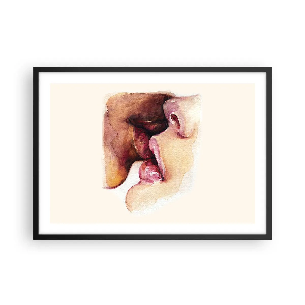 Plakat i sort ramme - Som nat og dag, jord og himmel - 70x50 cm