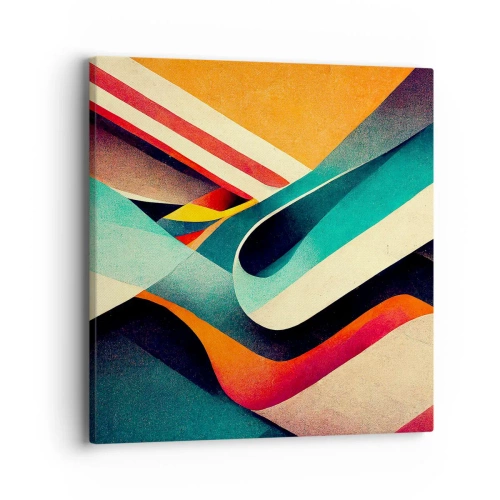 Lærredstryk - Billede på lærred - Intens komposition - 40x40 cm