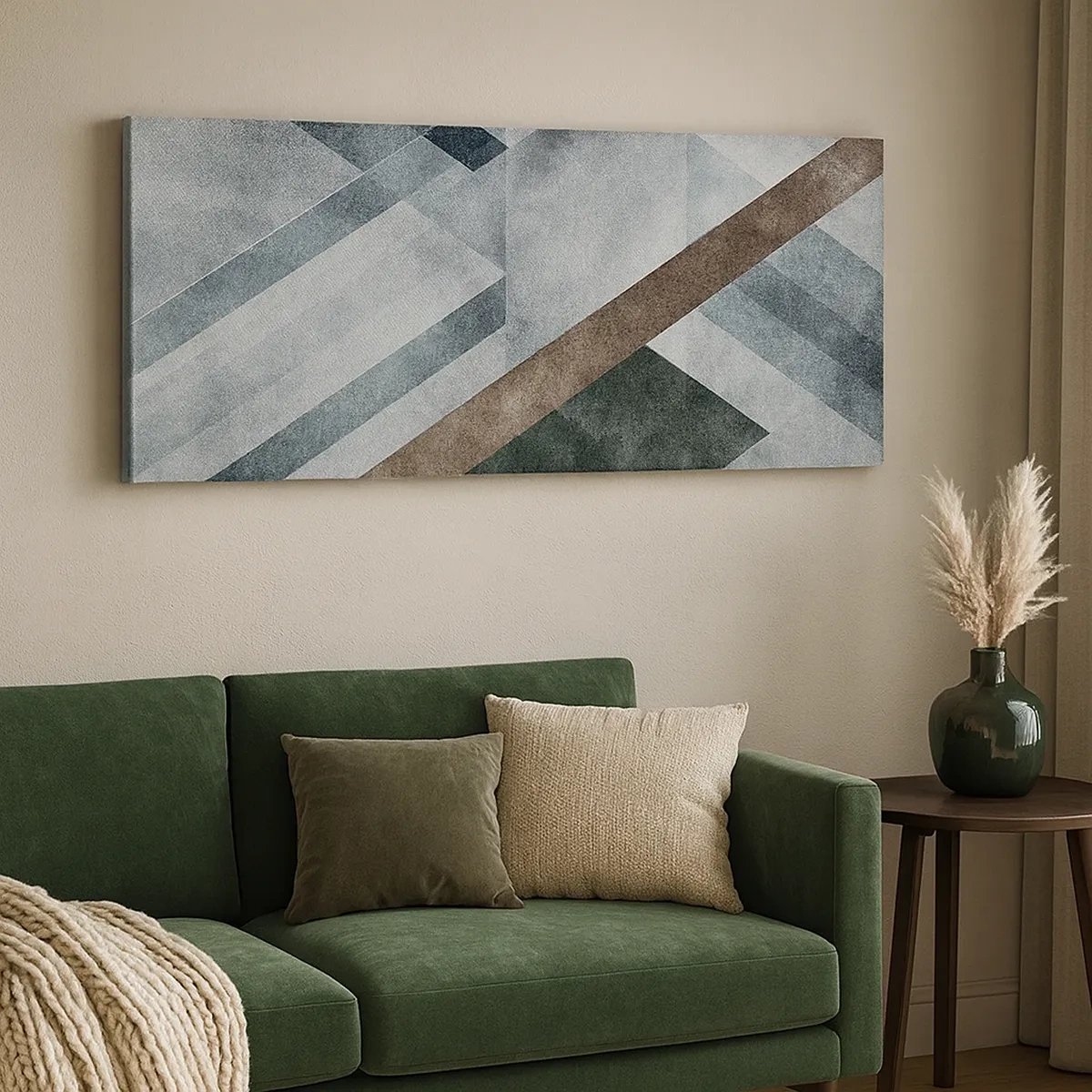 Lærredstryk - Billede på lærred - Sofistikeret elegance i geometri - 30x30 cm