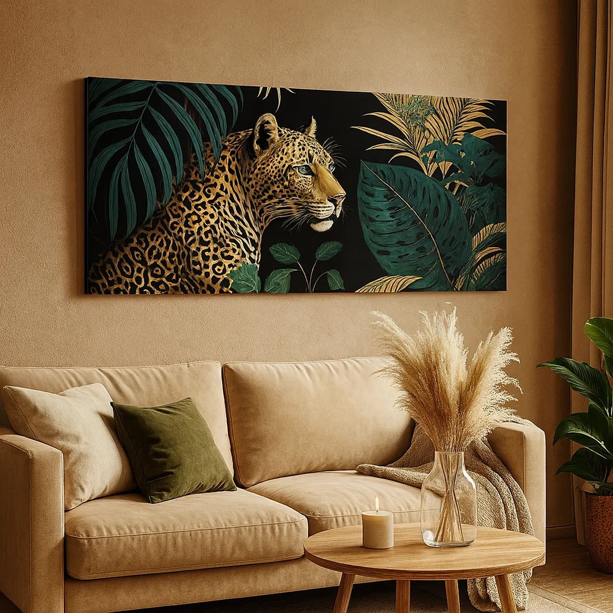 Lærredstryk - Billede på lærred - Værten i junglen - 30x30 cm