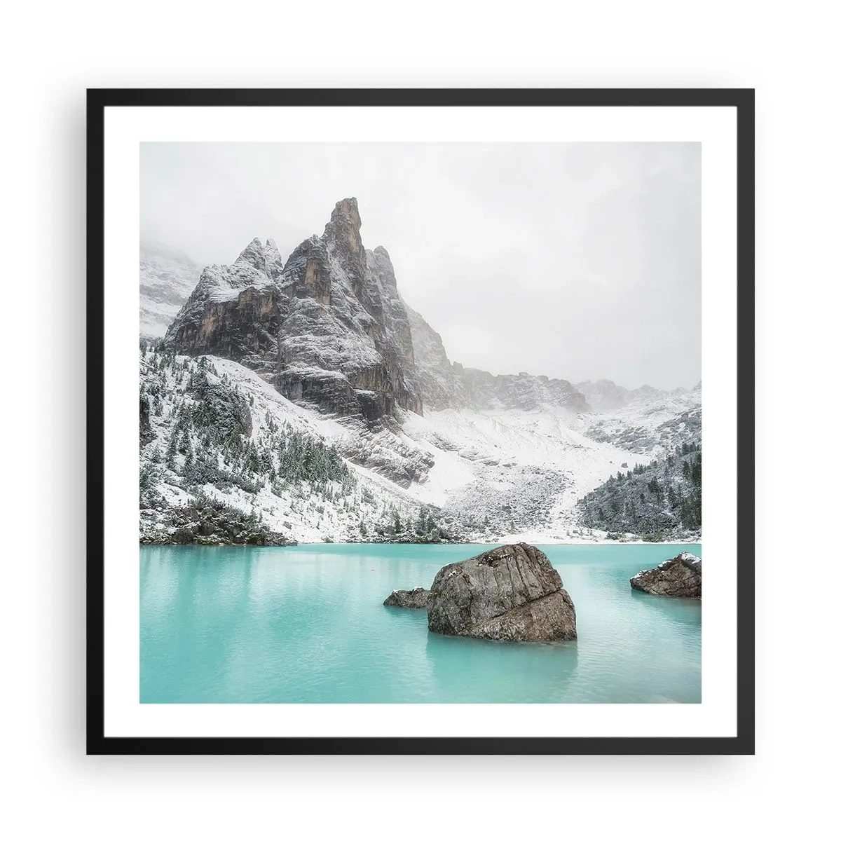 Plakat i sort ramme - På vagt - 60x60 cm