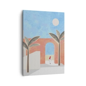 Lærredstryk - Billede på lærred - En arabisk dag - 50x70 cm