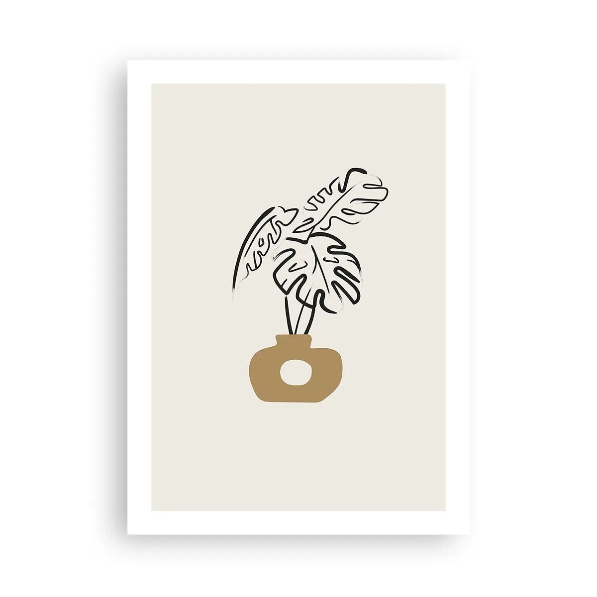 Plakat - Monstera - udsmykning af huset - 50x70 cm