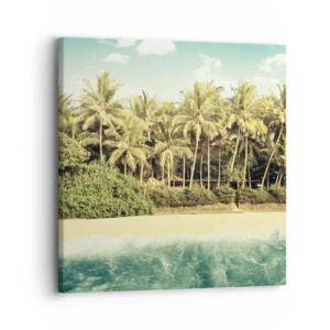 Lærredstryk - Billede på lærred - Hvad med her? - 30x30 cm