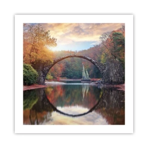 Plakat - På den anden side af spejlet - 50x50 cm