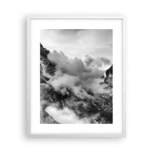 Plakat i hvid ramme - Smukt og grusomt - 40x50 cm