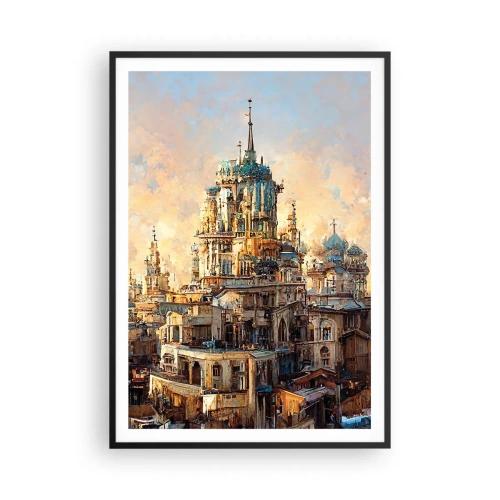 Plakat i sort ramme - En by af byer - 70x100 cm