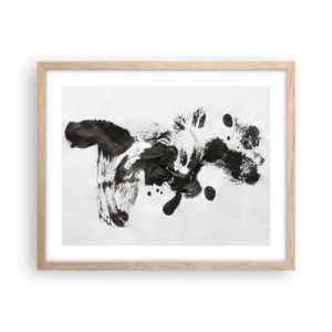 Plakat i ramme af lyst egetræ - En metode i galskaben? - 50x40 cm