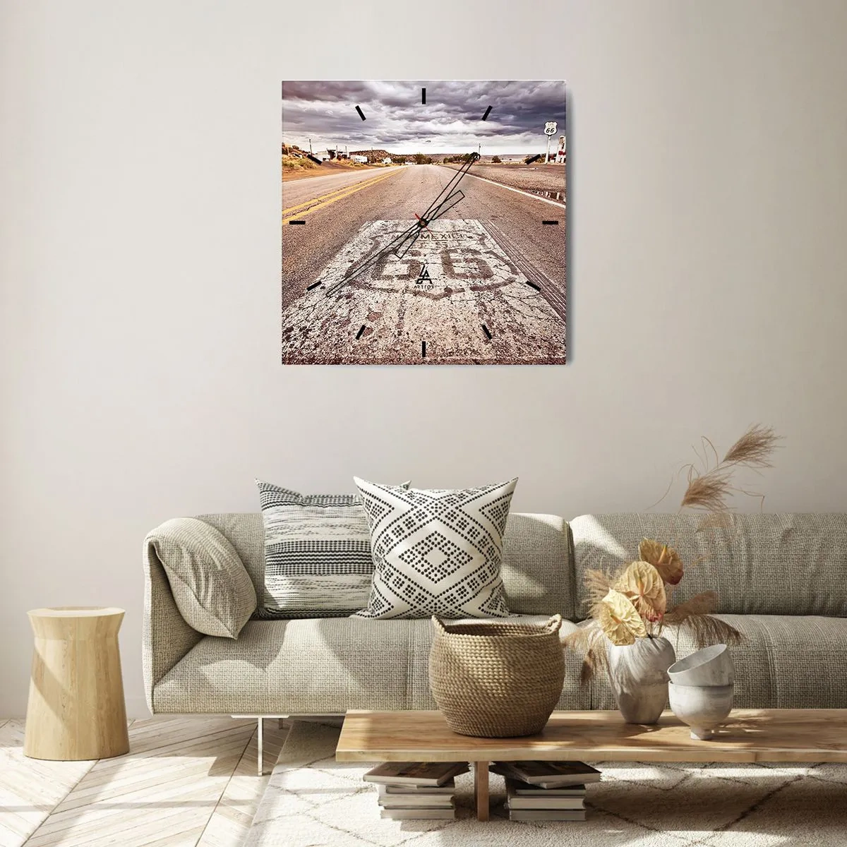 Vægur, Uret - Mother Road - amerikansk legende - 30x30 cm