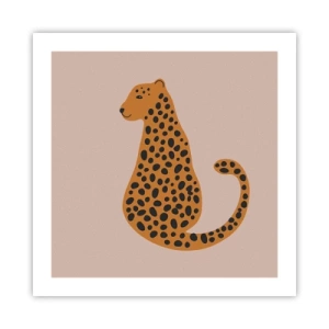 Plakat - Leopardprint er et moderigtigt mønster - 50x50 cm