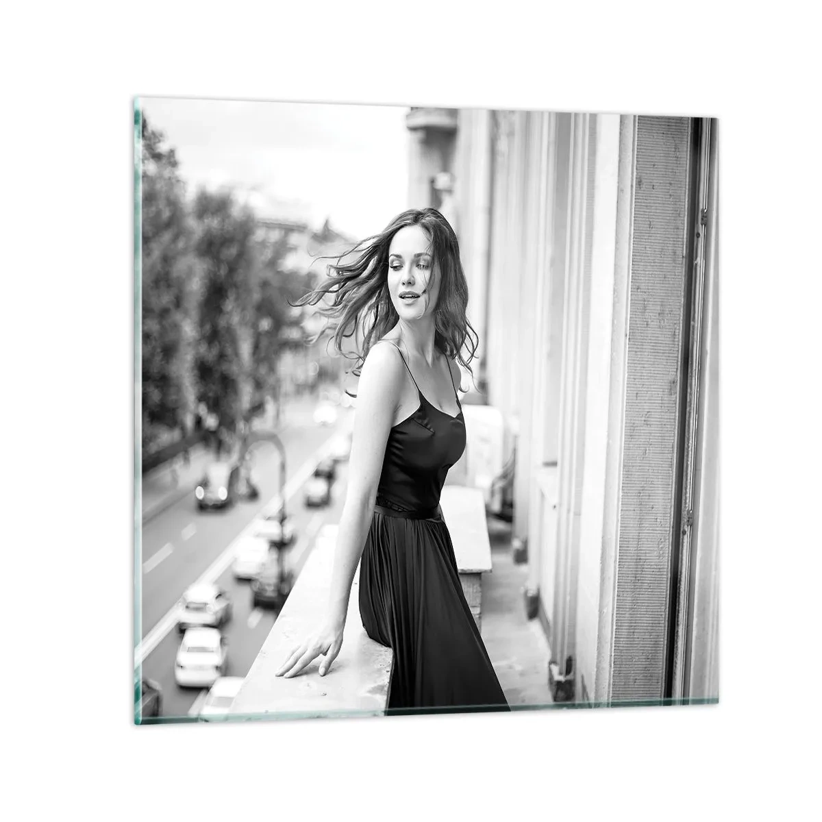 Billede på glas - Bestemt en pariser - 30x30 cm